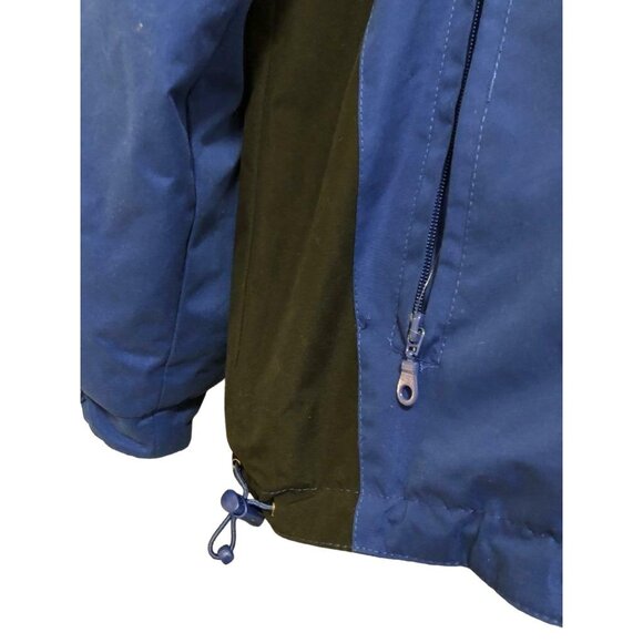 "Planet Earth" Mens Blue & Black Hooded Jacket Reversible - Picture 8 of 11